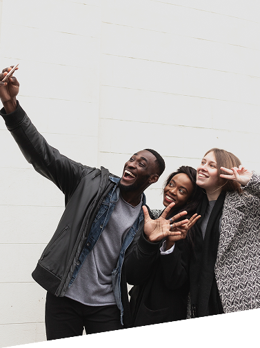 People taking a selfie